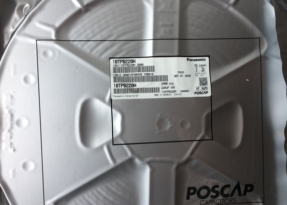 10VDC 220uF Tantalum Capacitors Polymer SMD  Panasonic 10TPB220M