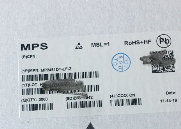 MP2451DT-LF-Z Non Sync Buck 600mA 36V 2MHz Switching Regulator
